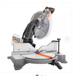 RIDGID 15 Amp Corded 12 in. Dual Bevel Miter Saw with LED Cutline Indicator