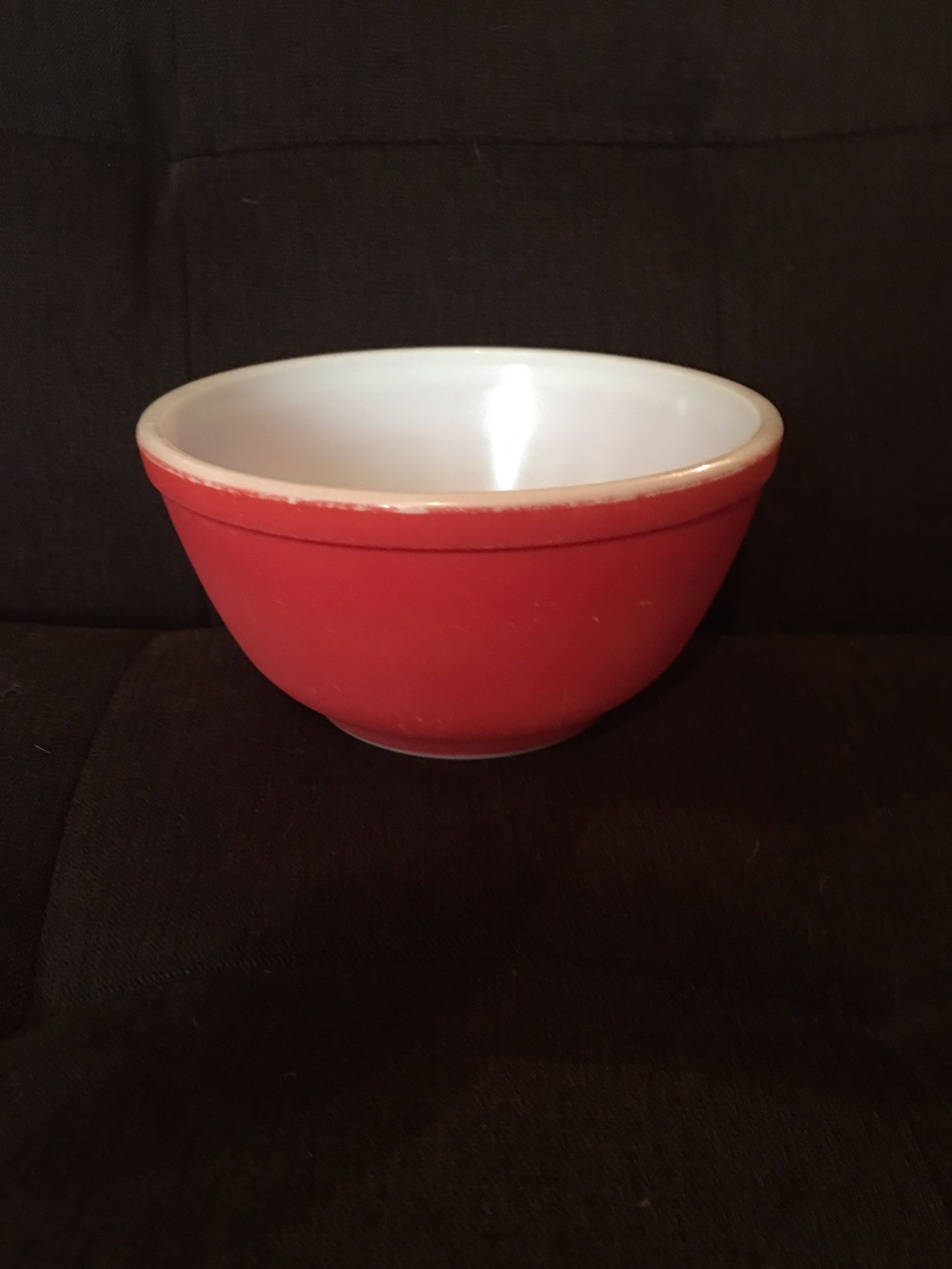 Vintage Red Pyrex Mixing Bowl—Primary Colors Collection—Unnumbered from 1940s