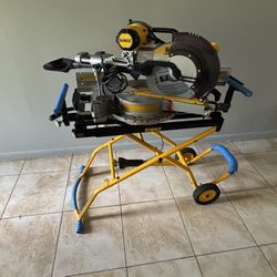 DEWALT 15 Amp Corded 12 in. Double Bevel Sliding Compound Miter Saw with XPS technolo...    DEWALT 32-1/2 in. x 60 in. Rolling Miter Saw Stand with 30