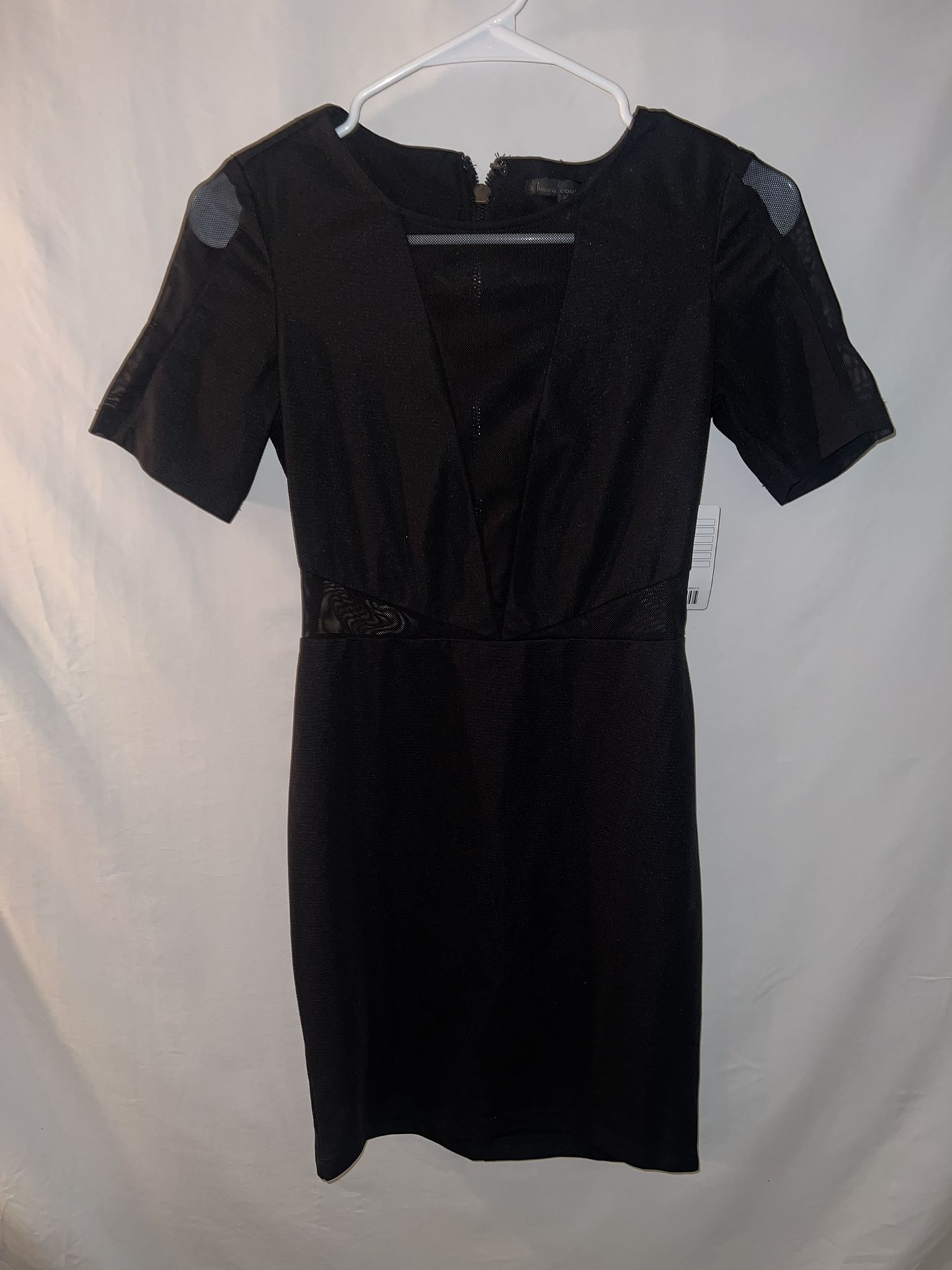 NWT Ladies Womens Small lucca cout black dressy mini dress $59 tag 