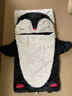 Kids Plush Penguin Sleeping Bag - Brand New