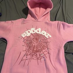 Sp5der Hoodie “Sp5der OG Web  Hoodie” Brand new size small Light pink