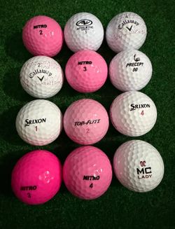 24 lady’s mix golfballs