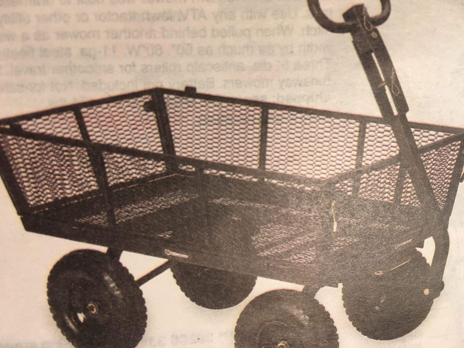 Utility cart 38” long and 20wide