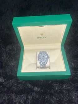 Mossanite watch and earrings