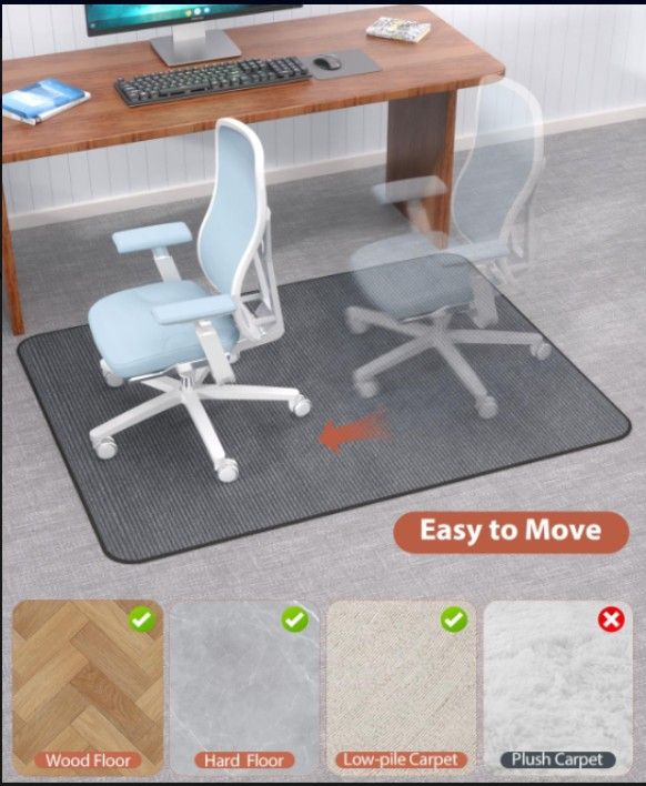Durable Blvornl Office Chair Mat 35" x 55" for Hardwood Floors & Carpets !!!!