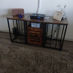 Metal And Wood Shelves 