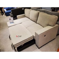 Reversible Sleeper Sectional With Storage Chaise Drop Down Table  And Cup Holder  // Limited Time Offer 