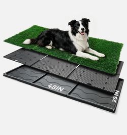 3-Piece Dog Grass Potty, Pet Toilet for Dogs, Training Grass Mat, Modula