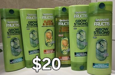 Garnier Fructis Shampoo & Conditioner Bundle (6 Bottles)