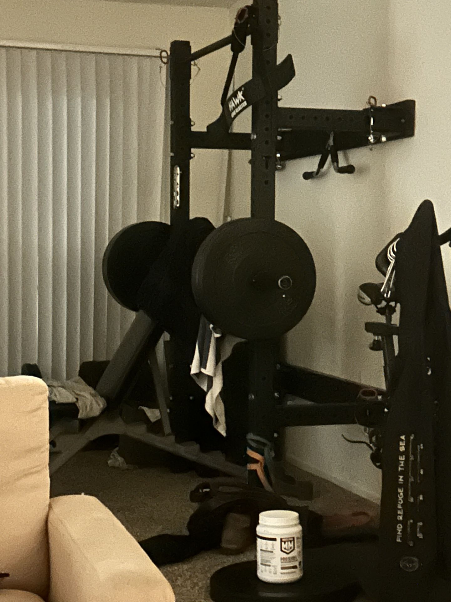 Titan Foldable Half Rack ( With Weights And Barball