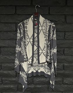 Say What? Women's Large Aztec Open Front Cardigan - Made in USA (Read Description)