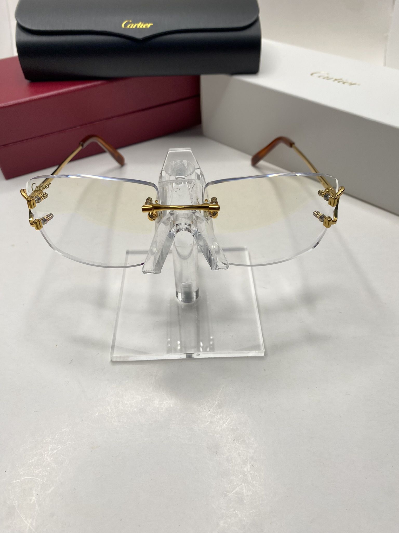 Cartier C Decor Clear UV Sunglasses