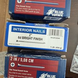 ASSORTED NUTS, BOLTS. WASHERS, SCREWS,& NAILS