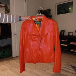Overland Very High Quality Leather Jacket - Women's Large 