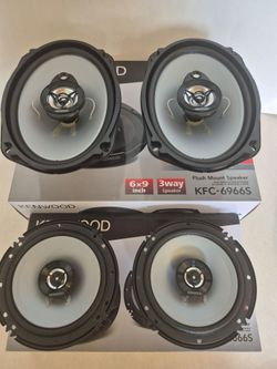 KENWOOD 1 PAIR 6.5" 2 WAY 300 WATTS & 1 PAIR 6×9 3 WAY 400 WATTS CAR SPEAKER