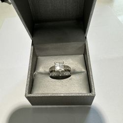 2 CTTW  14 KWG Quad Wedding Set 