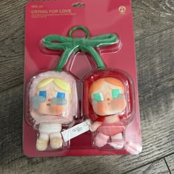 POPMART CRYBABY Crying For Love Series-Vinyl Plush Hanging Card (Love You Cherry Much)