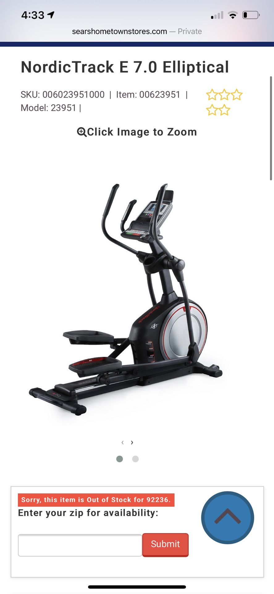 NordicTrack E 7.0 Elliptical for Sale in Arrowhed Farm CA OfferUp