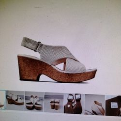 Clarks Marista Lara Wedge Sandal, Sz 6, NEW