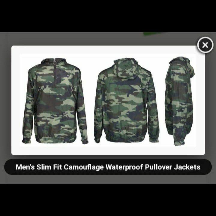 Men's Slim Fit Camouflage Waterproof Jacket