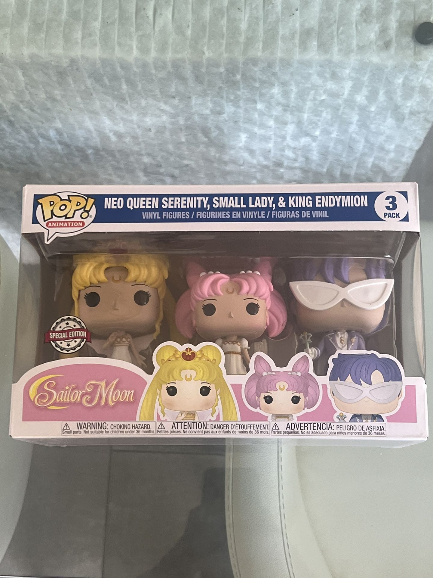 Funko Pop! Animation Sailor Moon Exclusive Neo Queen Serenity, Small Lady, King Endymion