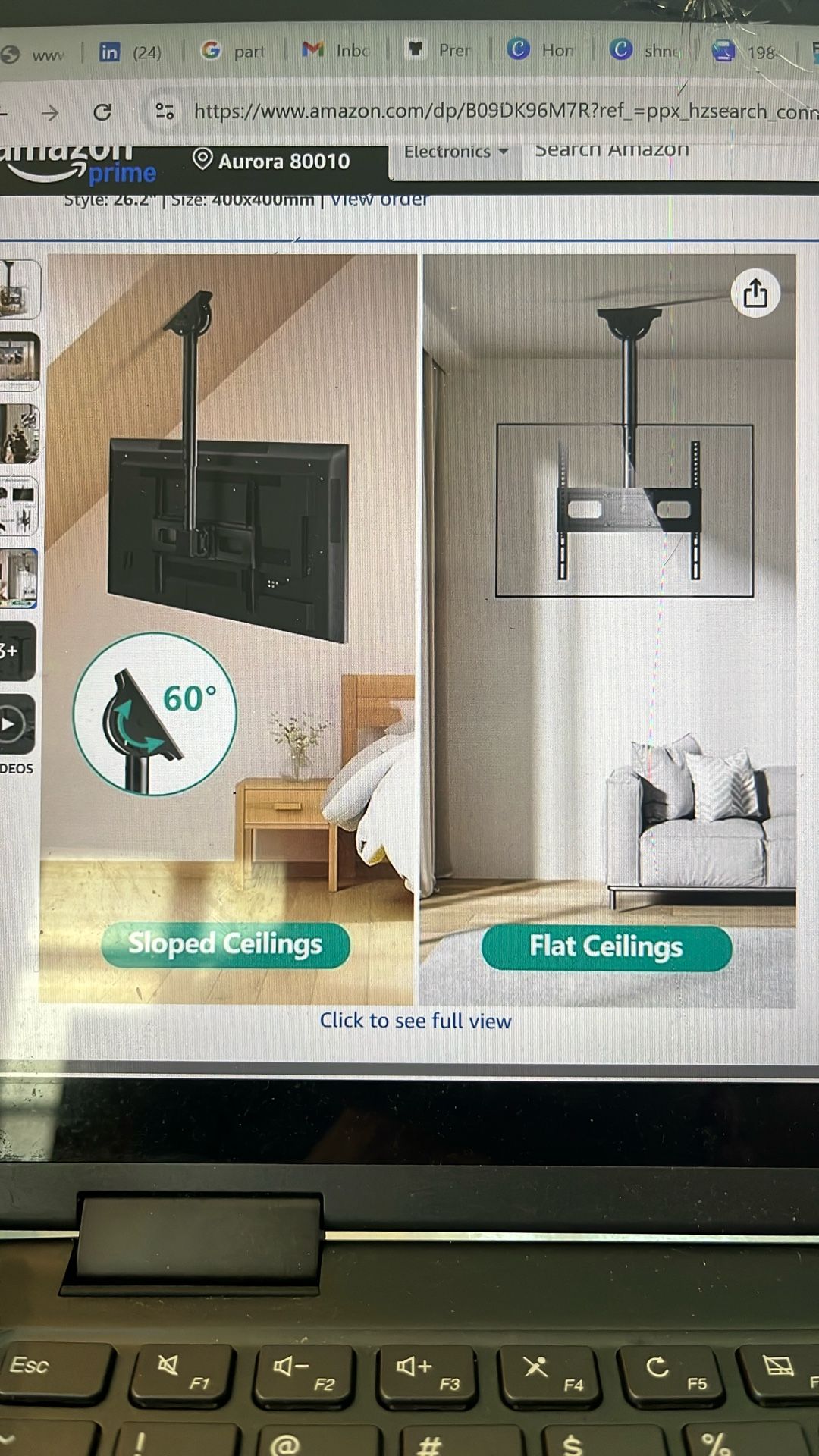 WALI Ceiling TV Mount