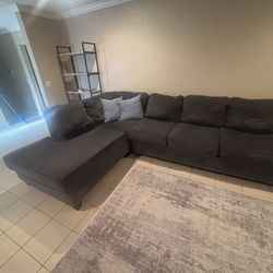 L Sectional Navy Blue Couch