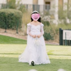 Flower girl Gown W/purse 