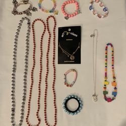 Neklaces, Bracelets, & Beads Lots (12) Items in Total  