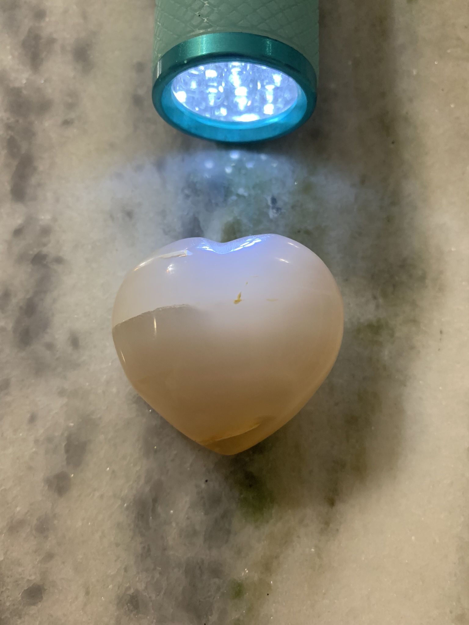 Small Crystal heart stone