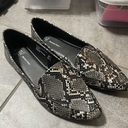 Snake Print Flats 