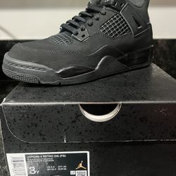 Jordan 4 Black Cat Size 3y