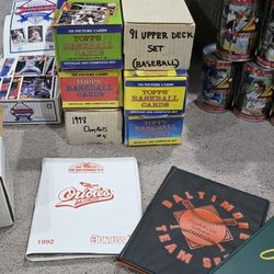 Baseball card collection form mid 1980s to mid 1990s