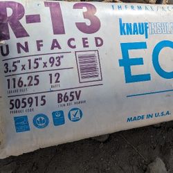Knauf Ecobatt R-13 Unfaced Fiberglass Insulation
