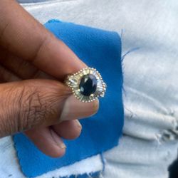 REAL 14k Bugattie Blue Sapphire Rings  