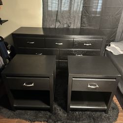 Large Dresser And 2 Bedside Table