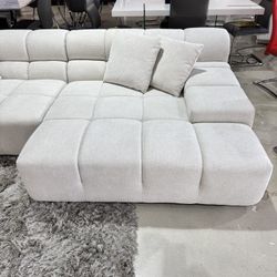 Midtown Sectional HEATHER LIGHT Grey LEFT