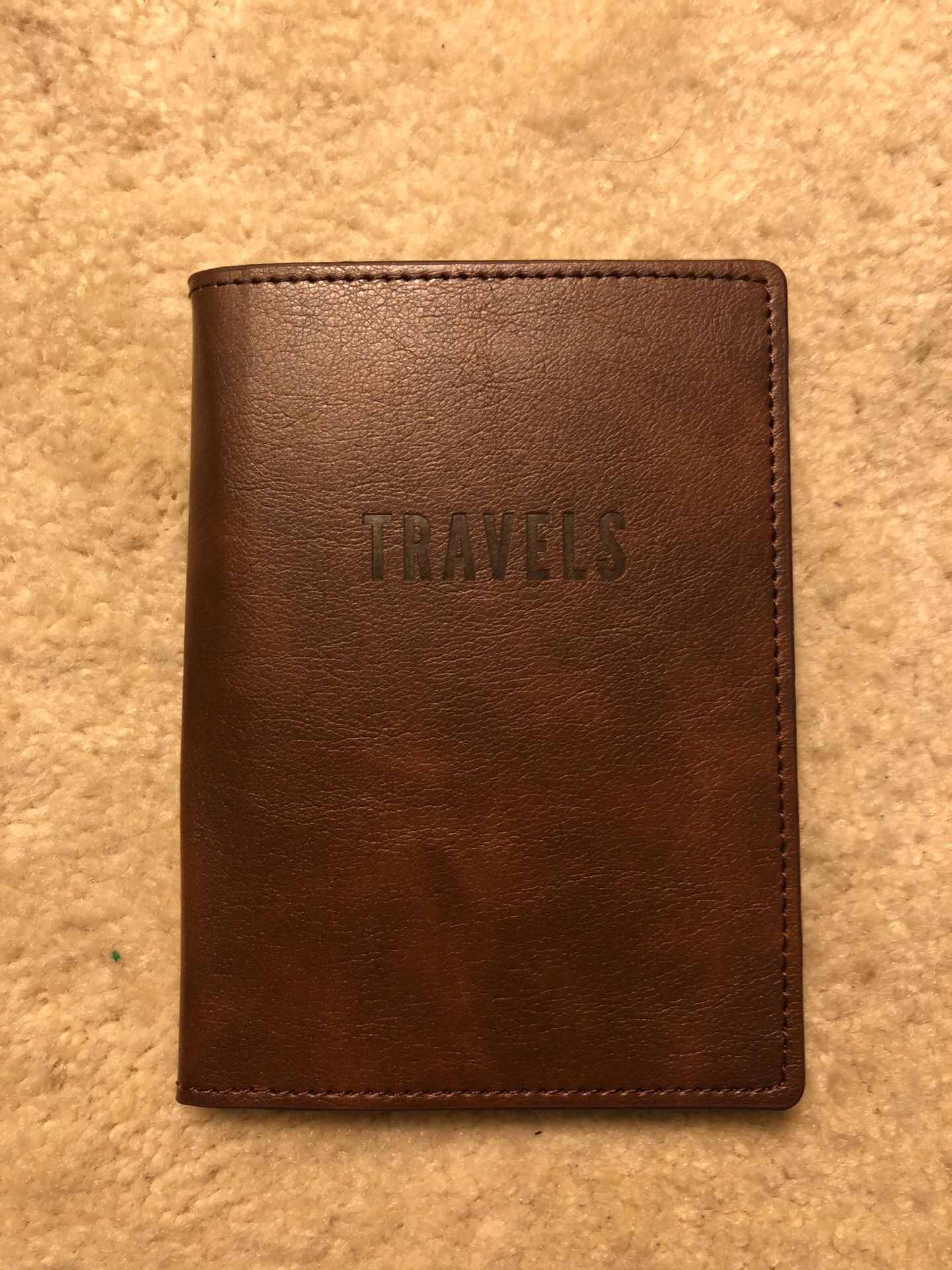 Faux Leather Passport Holder