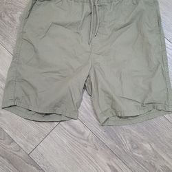 Olive Green Mens Medium Shirts H&M