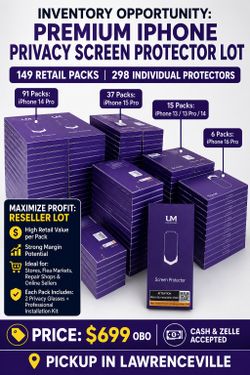 Reseller Lot: 149 UniqueMe iPhone Screen Protector Packs