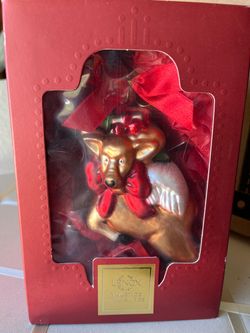 Lenox Yuletide Treasures Reindeer Christmas Ornament