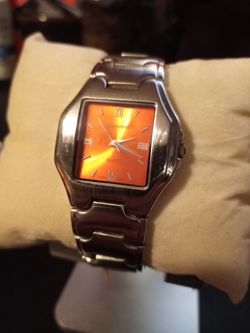 Geneva Quartz Square Red Dial 
