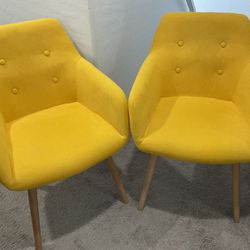  Chair Set of 2, Living Room Chairs, Button Tufted Upholstered Armchair Sofa Chairs, Comfy Fabric