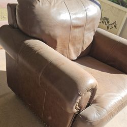 Sofa single piece leather chair