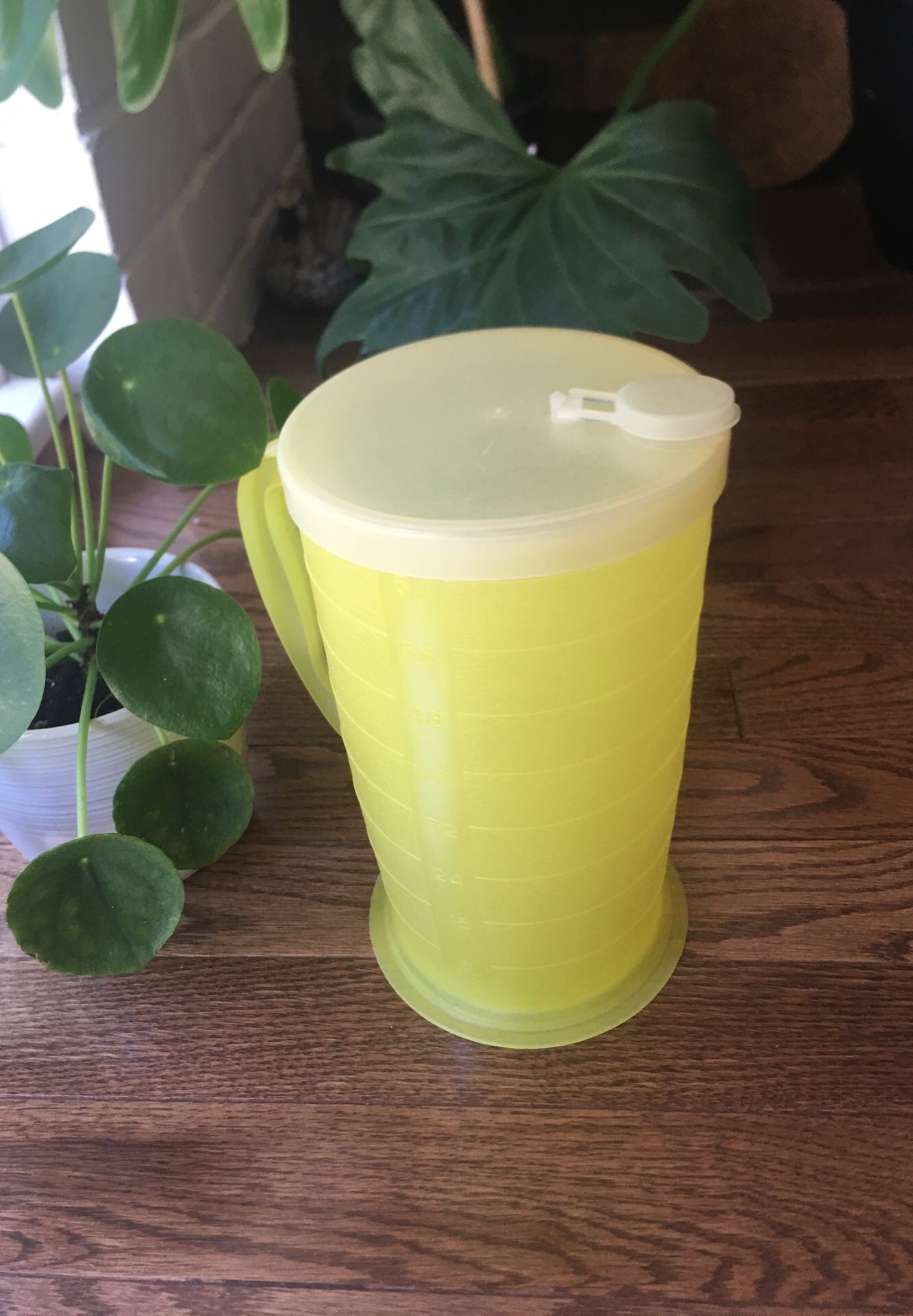 Vintage yellow plastic pitcher RARE!!