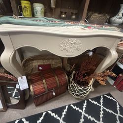Refinished Vintage Bombay Entryway or Sofa Table
