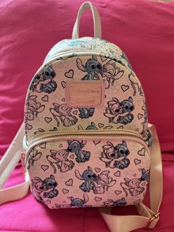 Disney Parks Valentine Stitch and Angel Loungefly Backpack