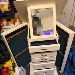 Vintage LPOWELL JEWELRY ARMOIRE 