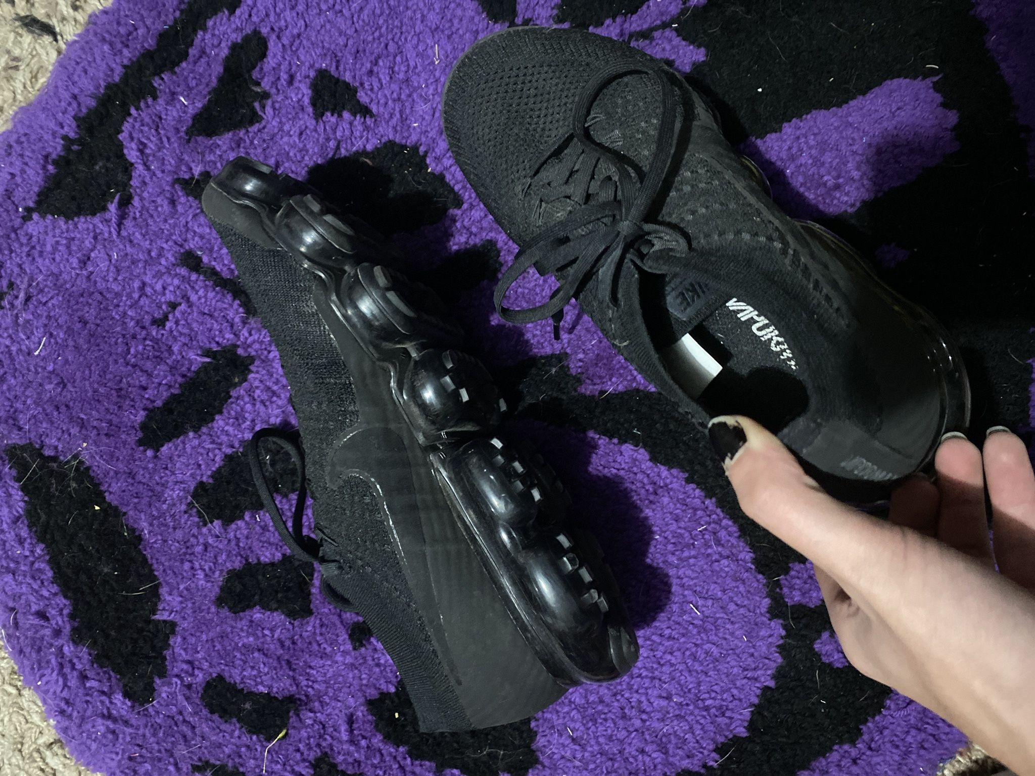 Size 10.5 Nike Vapormax Triple Black 2.0